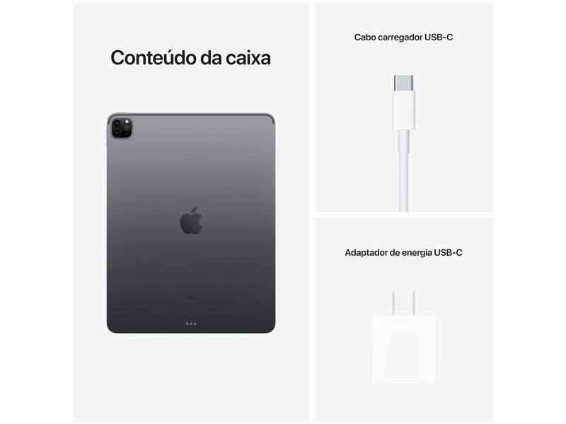 iPad Pro 12,9” Apple M1 Wi-Fi 256GB - Cinza-espacial - Apple iPad